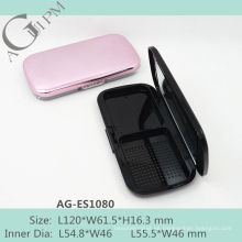 Con encanto Rectangular compacto polvo caja con espejo AG-ES1080, empaquetado cosmético de AGPM, colores/insignia de encargo
